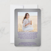 Carte De Remerciements 2 Photo Nouvelle Adresse Brossé Purple Graduation (Dos)