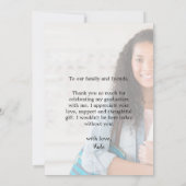 Carte De Remerciements 2 Photo Script Heart Dog Graduation   (Dos)