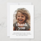 Carte De Remerciements 2e anniversaire photo arc-en-ciel (Devant)