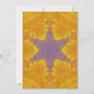Carte De Remerciements 2Une Unique couleur orange violet étoile Mandala