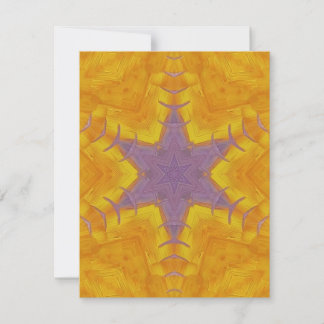 Carte De Remerciements 2Une Unique couleur orange violet étoile Mandala