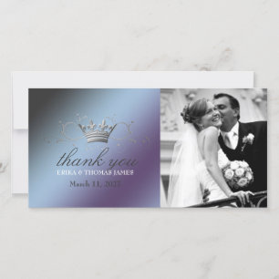 Carte De Remerciements 311-ArgentCouronne divine Photo de Hydrangea Mer