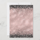 Carte De Remerciements 35e anniversaire Rose Gold & Black Parties scintil (Dos)