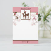 Carte de remerciements 3,5" de bébé et de maman de (Debout devant)