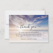 Carte De Remerciements 3.5x5 Funeral Thank You Note Grief Ocean (Devant)