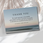 Carte De Remerciements 3.5x5 Funeral Thank You Note Grief Ocean