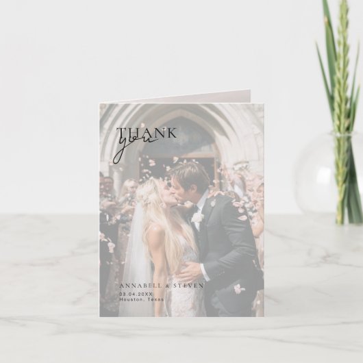 Carte De Remerciements 3 Mariage photo (Devant)