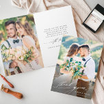 Carte De Remerciements 3 Photo Moderne Chic Calligraphie Mariage plié<br><div class="desc">Mariage de calligraphie simple et moderne merci carte photo plié. Parfait pour les mariages,  anniversaires,  diplômes et autres événements. Pour une personnalisation plus avancée de cette conception,  cliquez sur le BOUTON OUTIL DESIGN BLEU.</div>