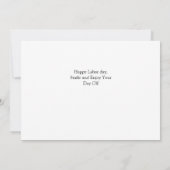 Carte De Remerciements 3 Photo Simple Elegant Labour Day avec drapeau amé (Dos)