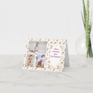 Carte De Remerciements 3 Photo Soft Neutral Christmas Card