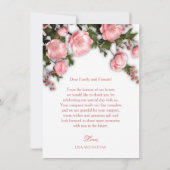 Carte De Remerciements 3D Wildflowers Roses (Dos)