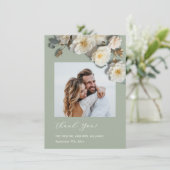 Carte De Remerciements 3D Yellow White Roses (Debout devant)