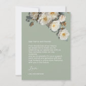 Carte De Remerciements 3D Yellow White Roses (Dos)