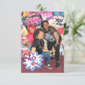 Carte De Remerciements 40 et vol | Hip hop 40e anniversaire|Merci photo (Debout devant)