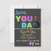 Carte De Remerciements 40 et vol | Hip hop 40e anniversaire|Merci photo (Dos)