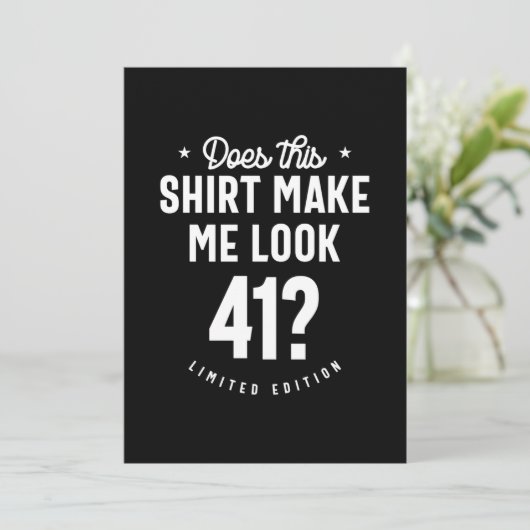 Carte De Remerciements 41 ans - 41e anniversaire drôle cadeau (Debout devant)
