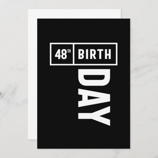 Carte De Remerciements 48 ans - Cadeau drôle pour 48ème anniversaire (Devant / Derrière)