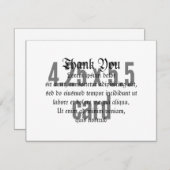 Carte De Remerciements 4,25 x 5,5 Horizontal (Devant / Derrière)