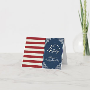 Carte De Remerciements 4 juillet Fête De L'Indépendance De L'Amérique