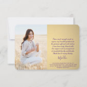 Carte De Remerciements 4 Photo Nouvelle Adresse Moderne Purple Gold Gradu (Dos)