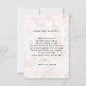 Carte De Remerciements 4 photos Collage Fleurs roses Mariage Remerciement (Dos)