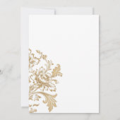 Carte De Remerciements 50e anniversaire du Mariage Floral (Dos)