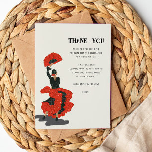 Carte De Remerciements 50e Flamenco Dancer Anniversaire