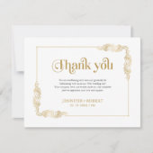 Carte De Remerciements 50th Wedding Anniversary Gold Typography (Devant)