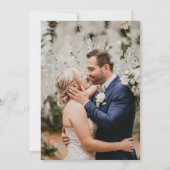 Carte De Remerciements 5 Élégant photo (Dos)