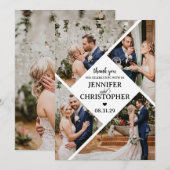 Carte De Remerciements 5 Élégant photo (Devant / Derrière)