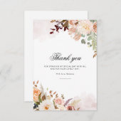 Carte De Remerciements 60e anniversaire Floral Aquarelle Script (Devant / Derrière)