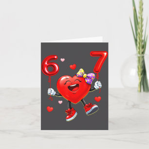 Carte De Remerciements 67 Saint-Valentin Six Sept Mème Cœurs 6 7 Femmes E