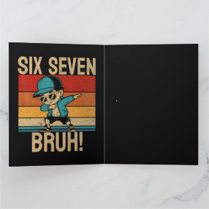 Carte De Remerciements 6 7 Nombres Dabbing Six Sept Frère
