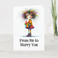 ** 6 Colorful AP97 MARRY ME Noël Fille Cadeau