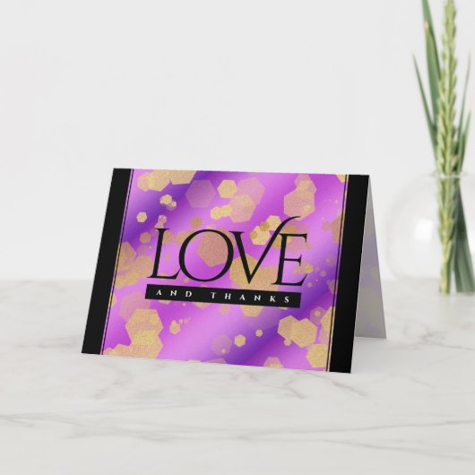 Carte De Remerciements 6e 33e 47e 48e anniversaire du Mariage Améthyste (Devant)