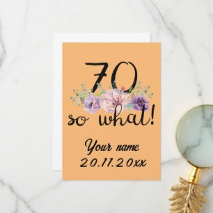 Carte De Remerciements 70 Alors Quoi - Drôle 70e anniversaire