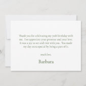 Carte De Remerciements 70e anniversaire Blue Hydrangeas (Dos)