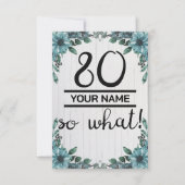 Carte De Remerciements 80 Et Alors - Drôle 80e Anniversaire (Devant)