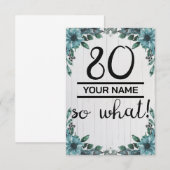 Carte De Remerciements 80 Et Alors - Drôle 80e Anniversaire (Devant / Derrière)