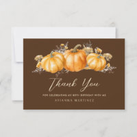 80e anniversaire Rustic Boho Citrouille plat