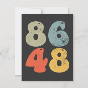 Carte De Remerciements 86 47 Anti Trump 8648 Élection rétro Vintage 2028