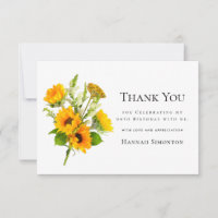 90e anniversaire Bouquet de tournesol personnalisé
