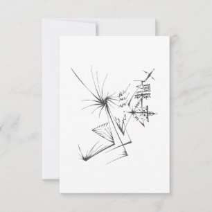 Carte De Remerciements 95 Noir Blanc Art Tribal Tatouage Abstrait