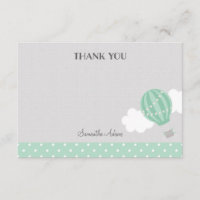 Carte de remerciements à air chaud de Mint