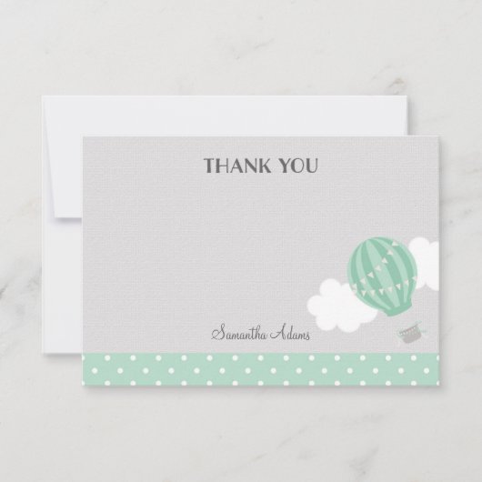 Carte de remerciements à air chaud de Mint (Devant)