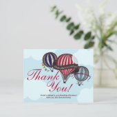 Carte de remerciements à ballon à air chaud (Debout devant)