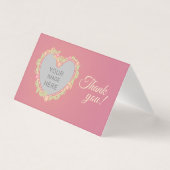 Carte de remerciements à cadre fleuri en forme de (Front)