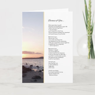 Carte De Remerciements A cause de toi...