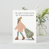 Carte De Remerciements À chaque étape, le sort de Noël grandit (Debout devant)