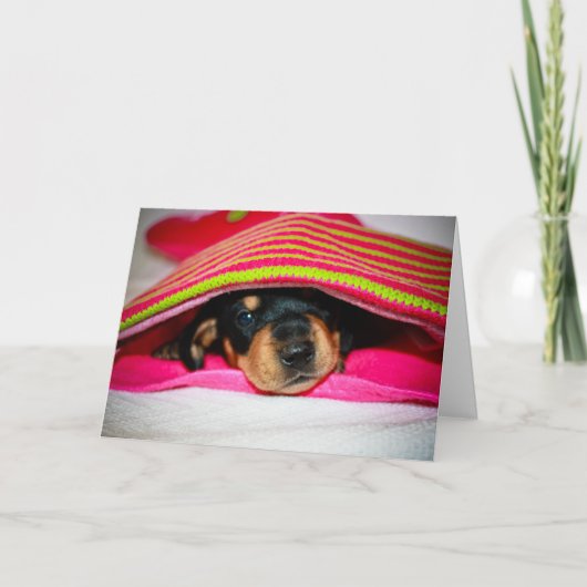 Carte de remerciements à chiots (Devant)